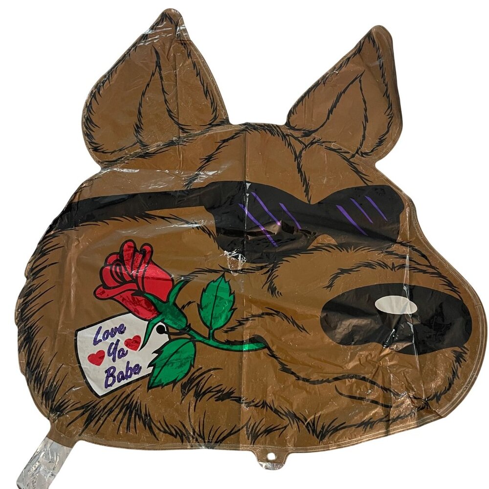 I love Ya babe Puppy Dog in sunglasses mylar balloon anagram vintage 25.5 Inch